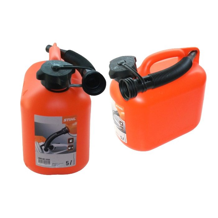 Kanister Stihl Benzinkanister 5 Liter mit Ausgießer Kraftstoffkanister orange 0000 881 0200