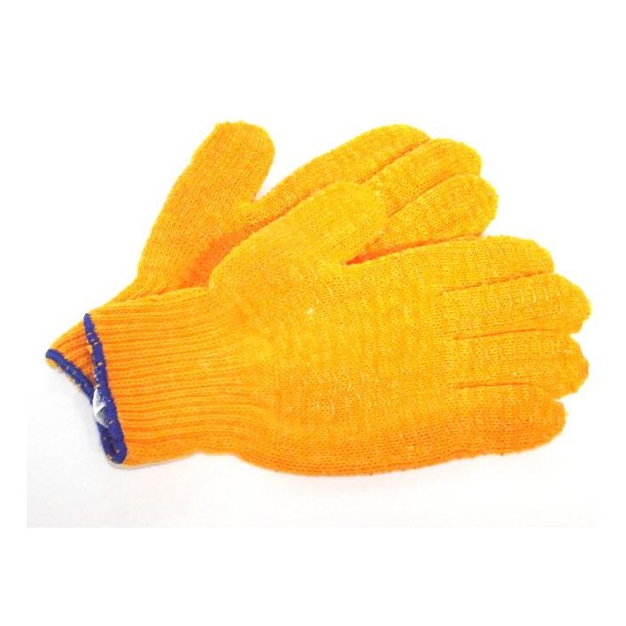 Strickhandschuh Handschuhe mit PVC Gitter EN388 420 Cat.2 - Orange Strickhandschuhe
