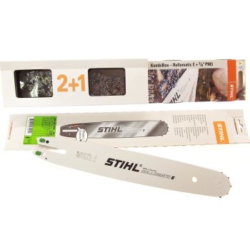 35 cm original STIHL Schwert  + 2 Ketten passend für STIHL 3/8 1,3 50TG