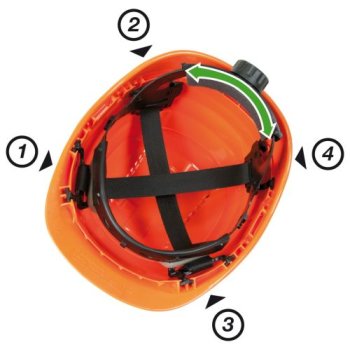 Kopfschutz / Schutzhelmkombination Waipoua stoß- und kratzfester ABS Helm, erweiterter Gesichtsschutz und optimale Geräuschdämpfung, waschbares Schweißband , SNR-Wert: 27 dB
