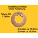 Ersatzring Kettenrad Ritzel 3/8 7 Zähne Ringkettenrad 19,5 x 35,5